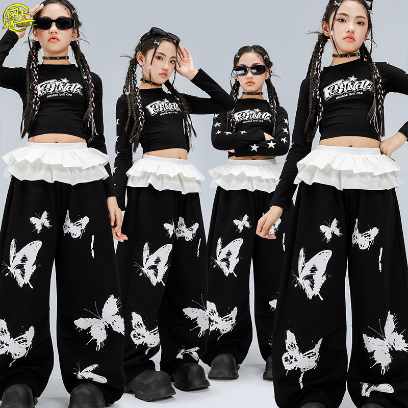 儿童甜酷jazz爵士舞街舞表演出服