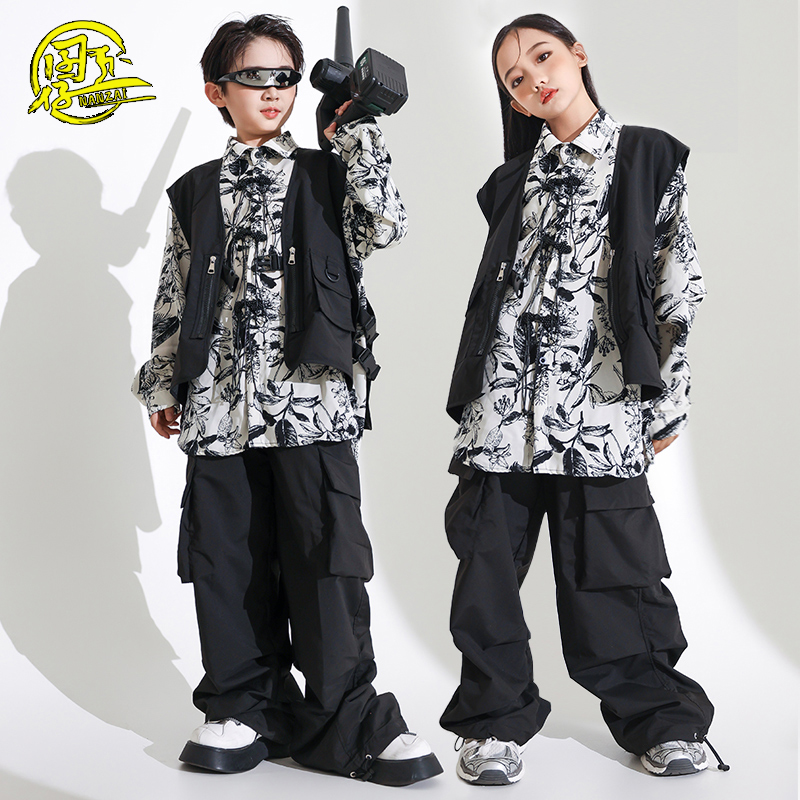 儿童潮酷街舞嘻哈hiphop演出服