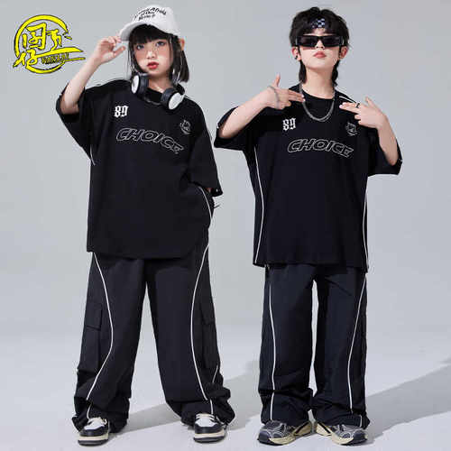 儿童嘻哈街舞hiphop表演服走秀服