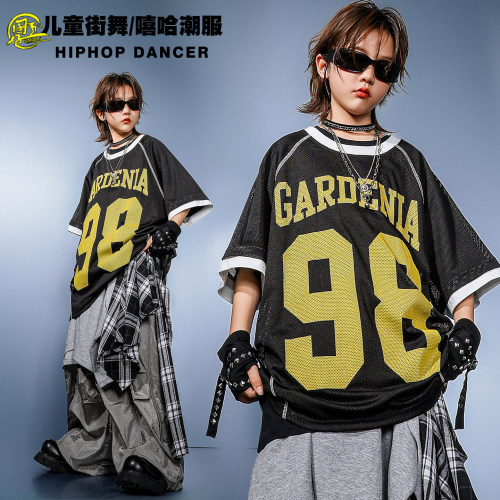儿童帅气T恤嘻哈街舞架子鼓服装