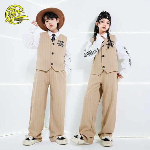 儿童街舞服locking锁舞表演服