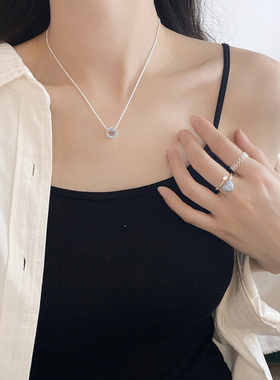 S925银个性滴油小蛮腰buling满天星项链女款小众设计锁骨链新款