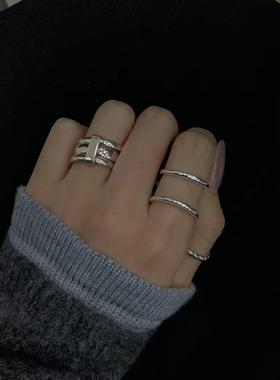 女款s925纯银小众戒子