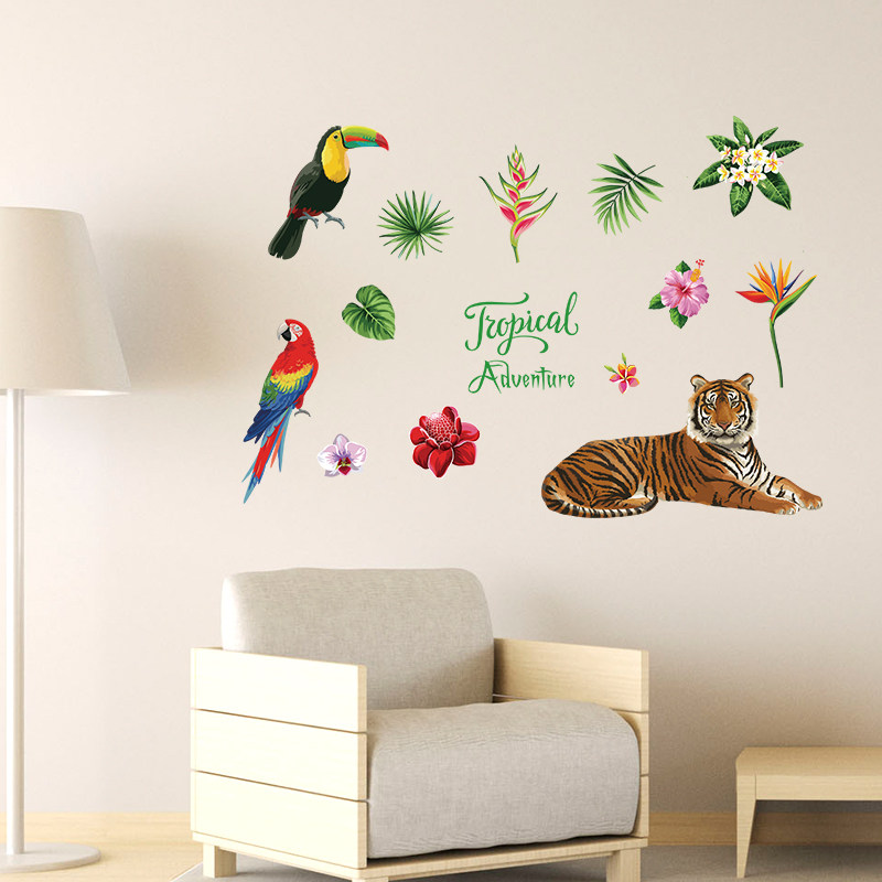 tiger mural Sticker Photo Wall stickers a living room ornament wall wallpaper 3D Dimensional painting Bedside wallpaper autohesionin the Home accessories , Stickers , Wall Stickers  category - from Buy2taobao.com to provide professional Taobao agent buy service