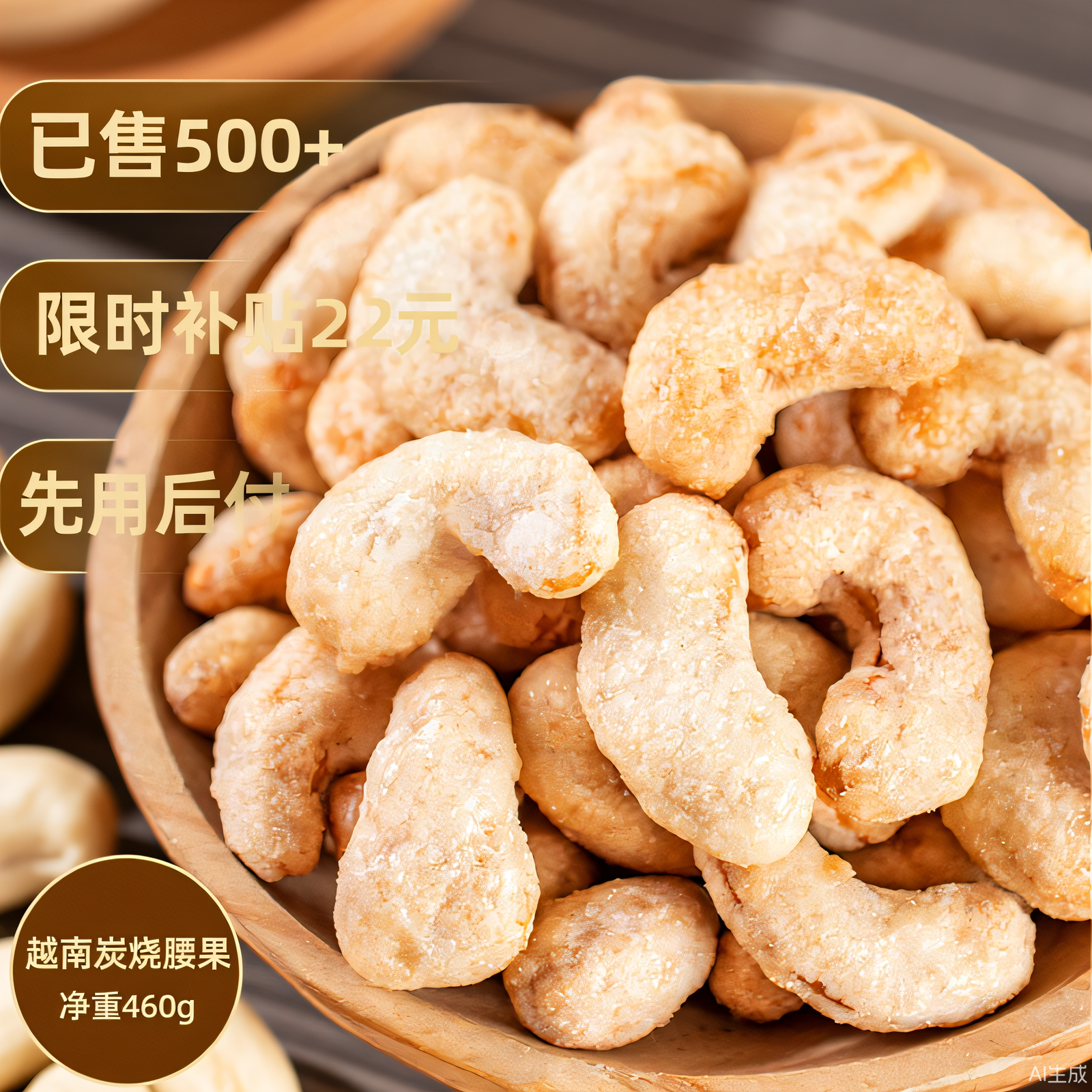 越南炭烧腰果净重460g