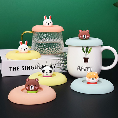 食品级硅胶杯盖通用盖子