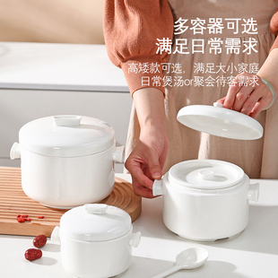炖盅隔水炖家用陶瓷带盖燕窝碗蒸蛋羹专用碗炖罐小汤盅炖锅煲汤锅
