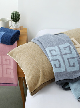 金号品牌纯棉枕巾一对情侣高级两条厚实吉祥纹柔软毛圈枕头巾批发