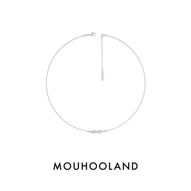 Mouhooland暮后之地无尽锁骨细链情侣款锁骨链原创设计925银小众图片