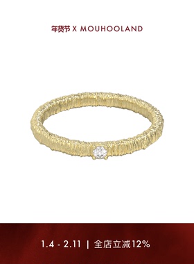 Mouhooland/暮后之地蕾丝系列蕾丝刺绣细戒原创设计感食指戒指环