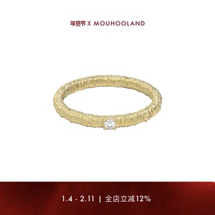 Mouhooland/暮后之地蕾丝系列蕾丝刺绣细戒原创设计感食指戒指环
