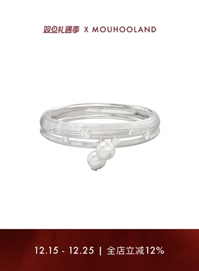 Mouhooland/暮后之地珍珠雨拉丝细戒原创设计925银手工拉丝食指戒