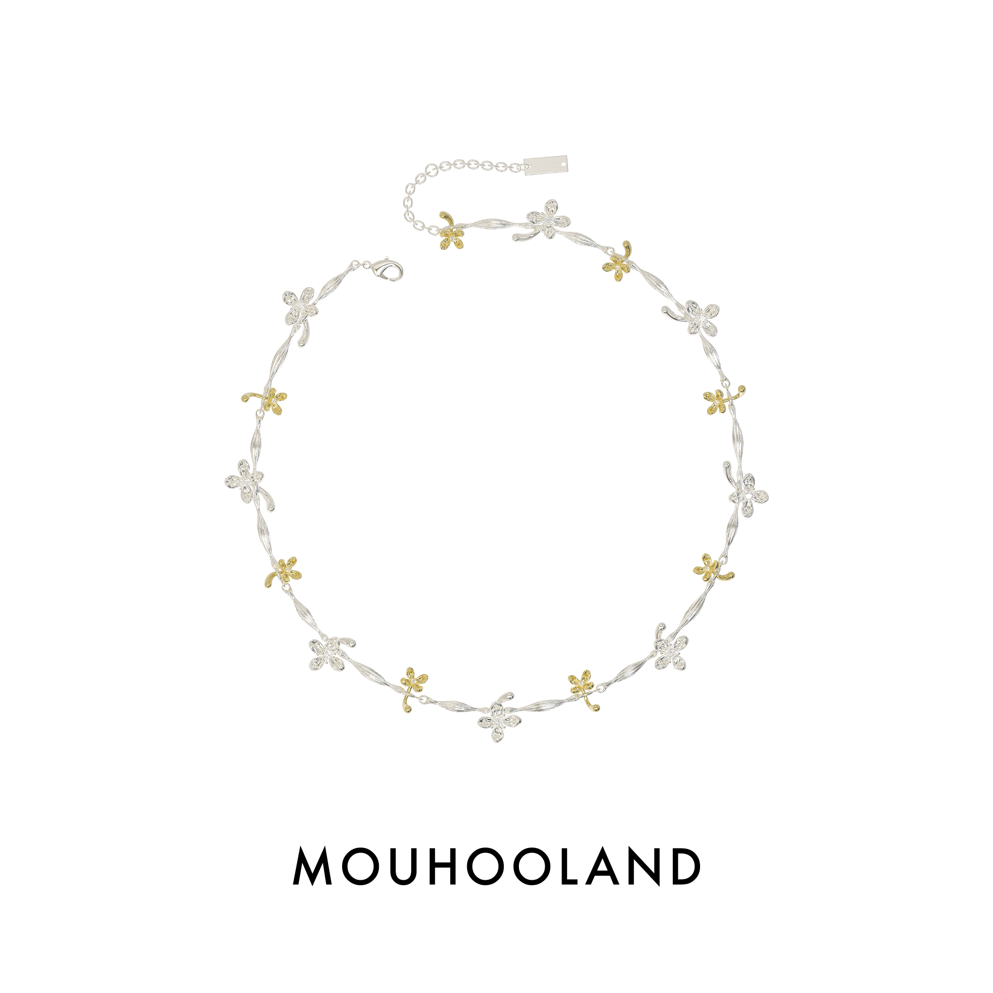 Mouhooland/暮后之地夏夜诗篇系列金银繁花项链小众设计锁骨链ins