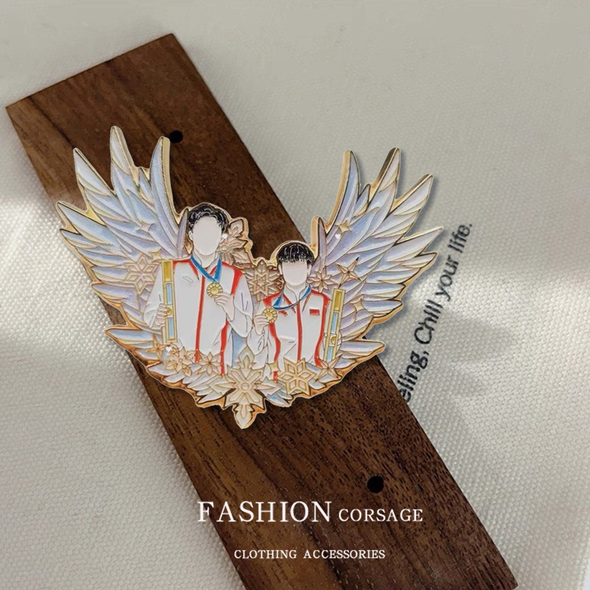 小红书同款梦之翼莎头金属徽章
