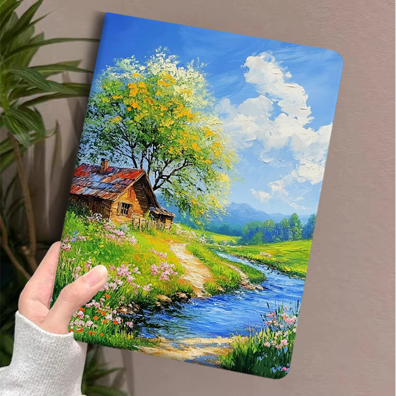 华为平板保护套文艺梵高