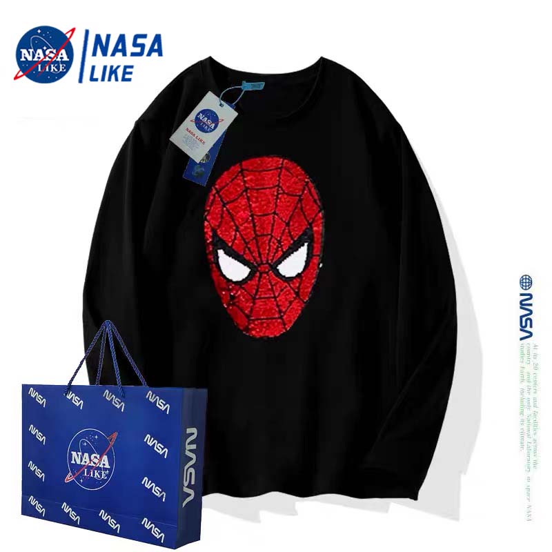 NASA联名漫威重工亮片蜘蛛侠T恤