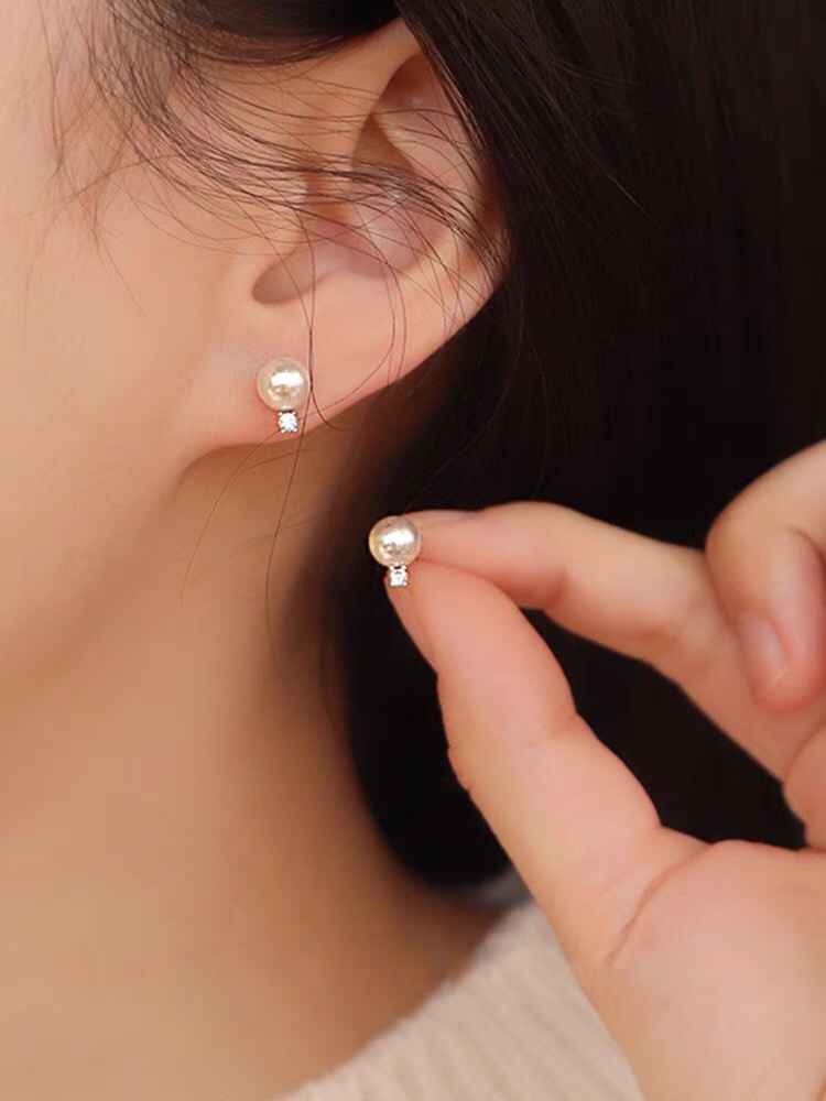 新加坡【frica梵罗柯】珍珠耳钉女轻奢小众设计耳环高级耳饰礼物