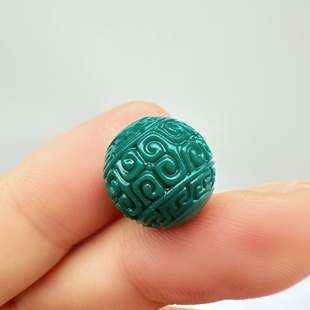 科技松绿松石回纹圆珠顶珠腰珠diy文玩配饰百香星月佛手金刚猴头