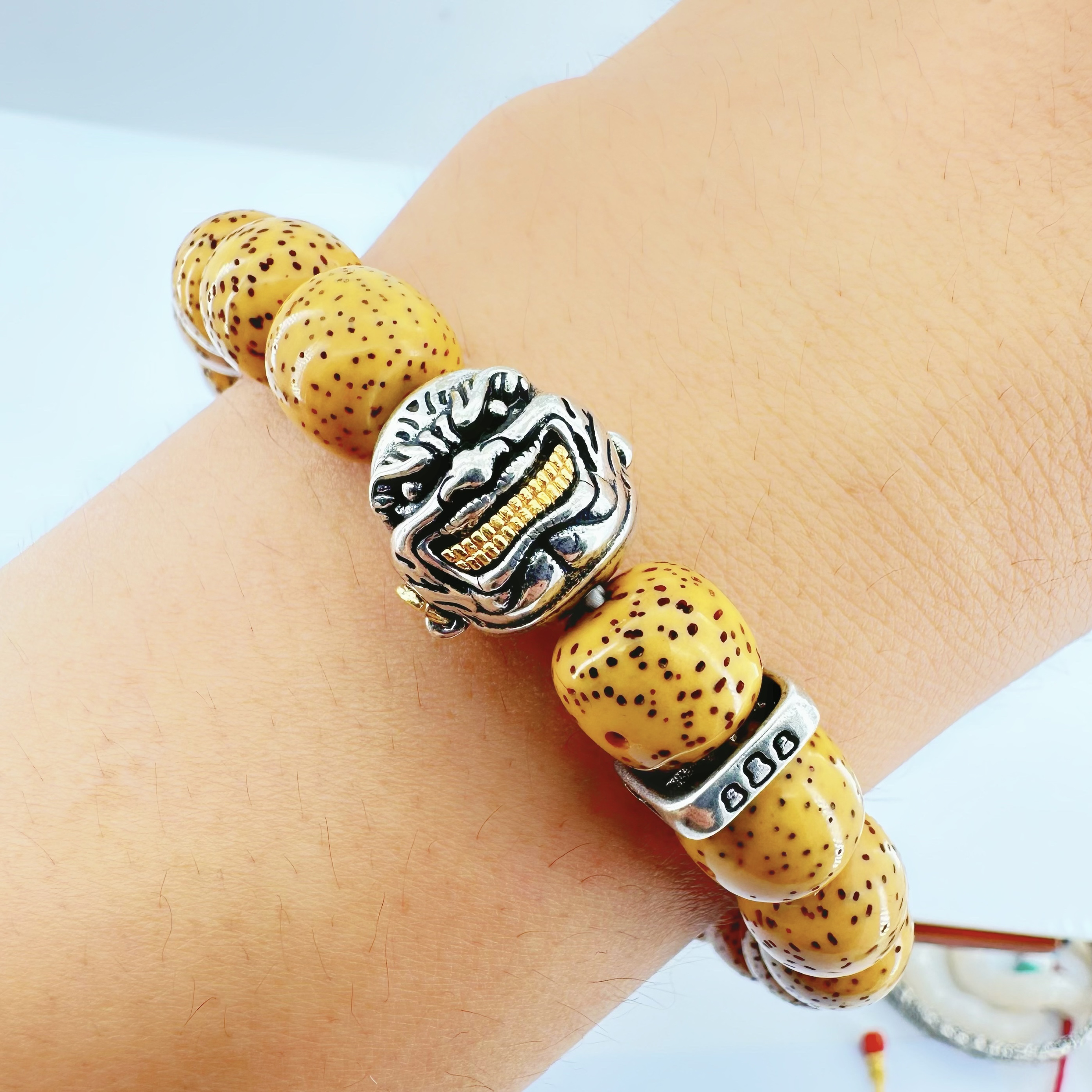 925银恶僧怒僧卡环卡扣套珠顶珠腰珠diy文玩配饰百香星月菩提佛手