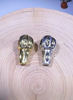 藏银百香籽三通，大孔道，文玩配饰，百香籽星月菩提佛手金刚三通