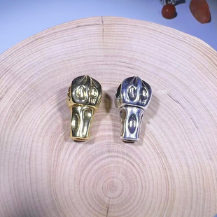 藏银百香籽三通,大孔道,文玩配饰,百香籽星月菩提佛手金刚三通