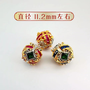 工作室出品镂空擂鼓珠顶珠腰珠diy文玩配饰百香星月佛手金刚猴头