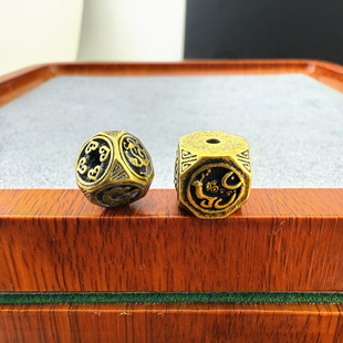 四象六方珠顶珠腰珠，青龙白虎朱雀玄武，文玩配饰，文玩顶珠腰珠