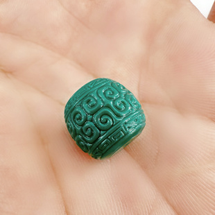 科技松绿松石精工回纹老型顶珠腰珠diy文玩配饰百香星月菩提金刚