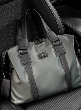 法国Cavi KIong防水耐磨手提包公文包男包休闲时尚单肩包斜挎包潮