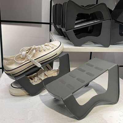 新款直销穆沃尔鞋储藏件鞋架双层鞋托塑料一体式收纳神器鞋柜8