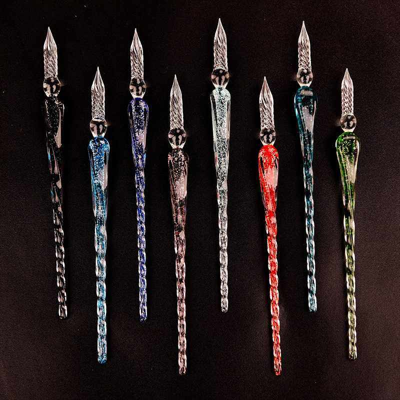 新款直销直销手工夜光玻璃笔 蘸水夜光签字笔夜光笔8,文具电教/文化用品/商务用品,圆珠笔,淘宝优惠券,粉丝福利购,淘宝优惠卷