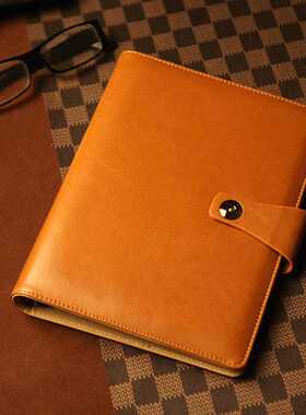 新款直销a5商务笔记本定制logol带扣记事本办公b5本子活页日记本