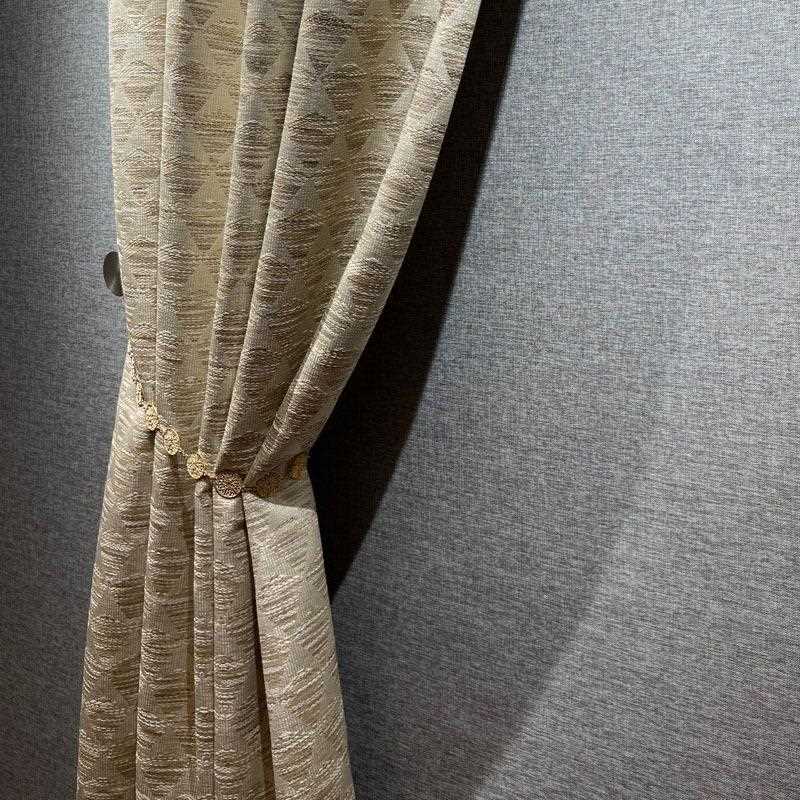 新款直销新款加厚米色现简约轻奢客厅遮光窗帘沙发布服装靠包面料