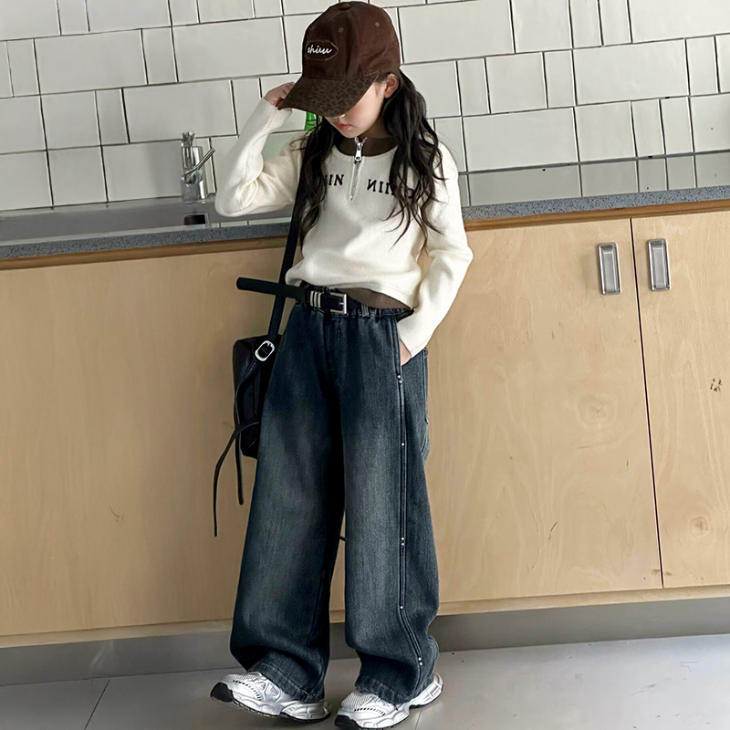 2024新款女童牛仔裤春秋装