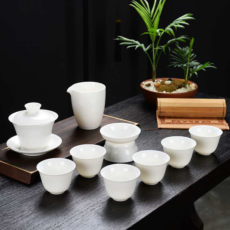 Dehua Porcelain Cover bowl Kungfu Online tea set household Make tea suit ceramics to work in an office Gift box Gifts Chinese stylein the Tableware , Tea set , Kung Fu Tea  category - from Buy2taobao.com to provide professional Taobao agent buy service
