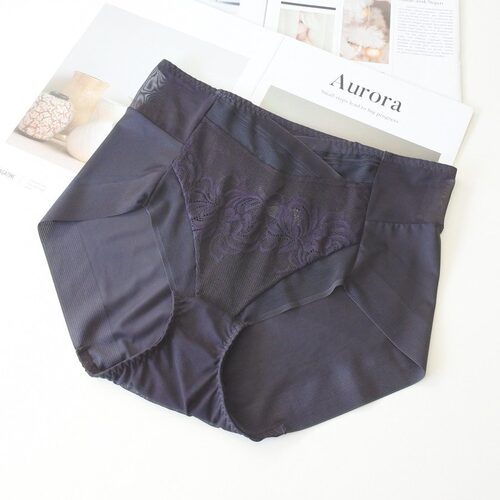 满59包邮韩单纯元百搭黑灰色绵软舒适中高腰微收腹女款无痕包臀内