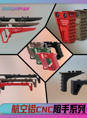 全金属阻手器半截 MLOK通用20mm 玩具模型 竞技改装配件 创研玩家