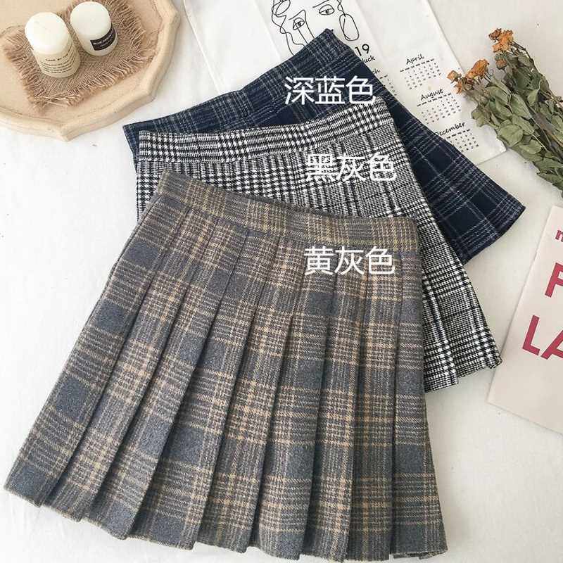 新款。秋冬韩版宽松加厚毛呢百褶裙高腰格子a字裙半身裙短裙学生|msdalam kategori Butik wanita / wanita, skirt - dari Buy2taobao.com untuk memberikan perkhidmatan ejen Taobao profesional membeli