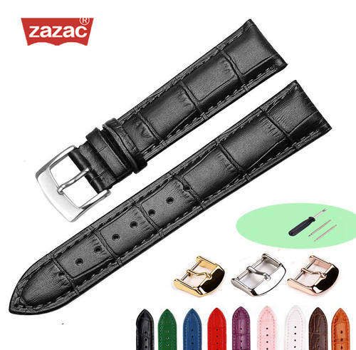 优质小牛皮真皮表带竹节纹男女款