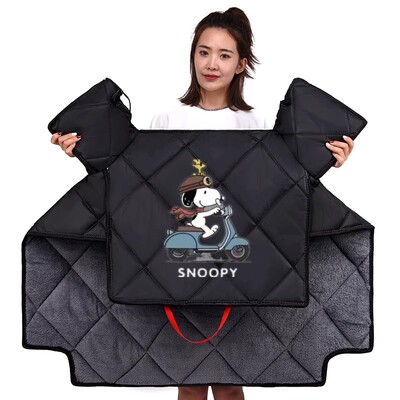 适用九号fz110电动车挡风被m85c冬季加绒加厚连体m95c保暖防风罩