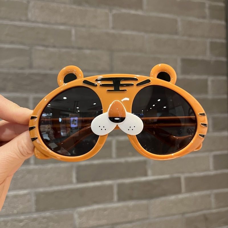 儿童眼镜偏光硅胶太阳镜可爱老虎造型宝宝防紫外线男童女墨镜