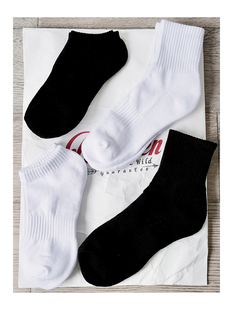 Brkend春夏纯色黑白船袜中筒袜精梳棉袜子cityboy运动袜ins男女潮