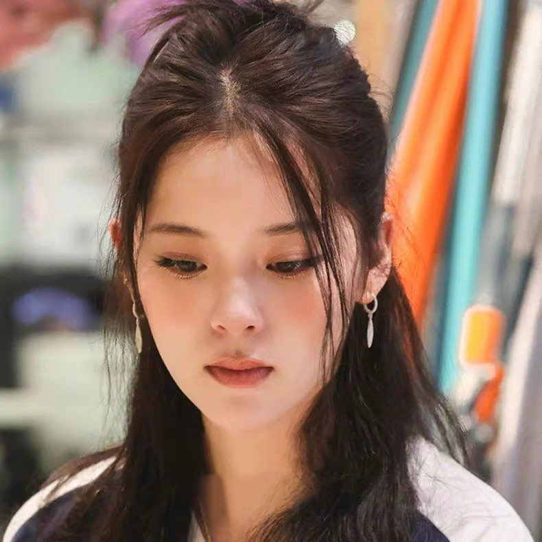 欧阳娜娜哑银耳环无耳洞一体式螺旋耳夹极简几何形耳钉耳圈