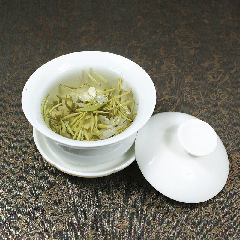 2023四川飘雪茉莉花茶碧潭浓香型特级蒙顶山细芽嫩芽茶叶500g散装