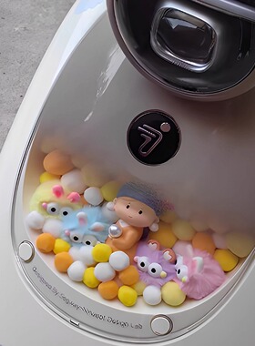 适用于九号Qz1/Qz3 mix车头labubu 公仔摆件装饰大萌眼耳朵煤球贴