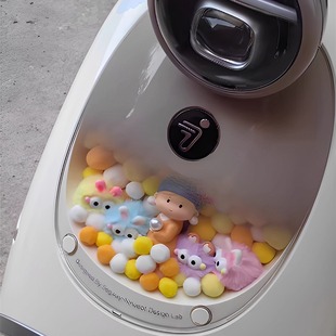 适用于九号Qz1/Qz3 mix车头labubu 公仔摆件装饰大萌眼耳朵煤球贴