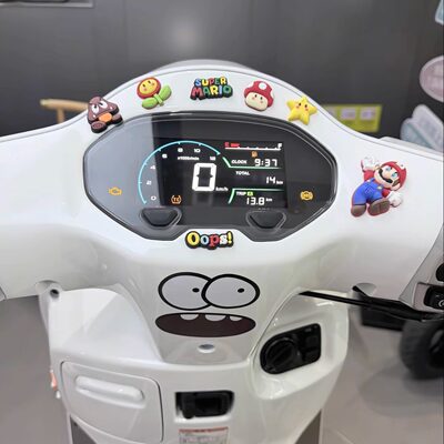 适用于豪爵lumi125仪表盘超级玛丽立体软胶装饰贴马里奥饰品配件