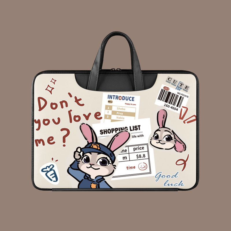 马年朱迪好看的笔记本电脑包手提适用于苹果macbook13.3联想air14女15.6ins15华为mac13寸pro16戴尔padpro