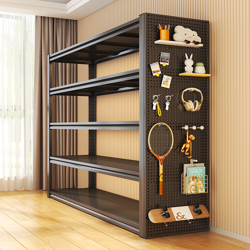 洞洞板货架家用落地置物架多层阳台仓库杂物收纳层架商用超市展示