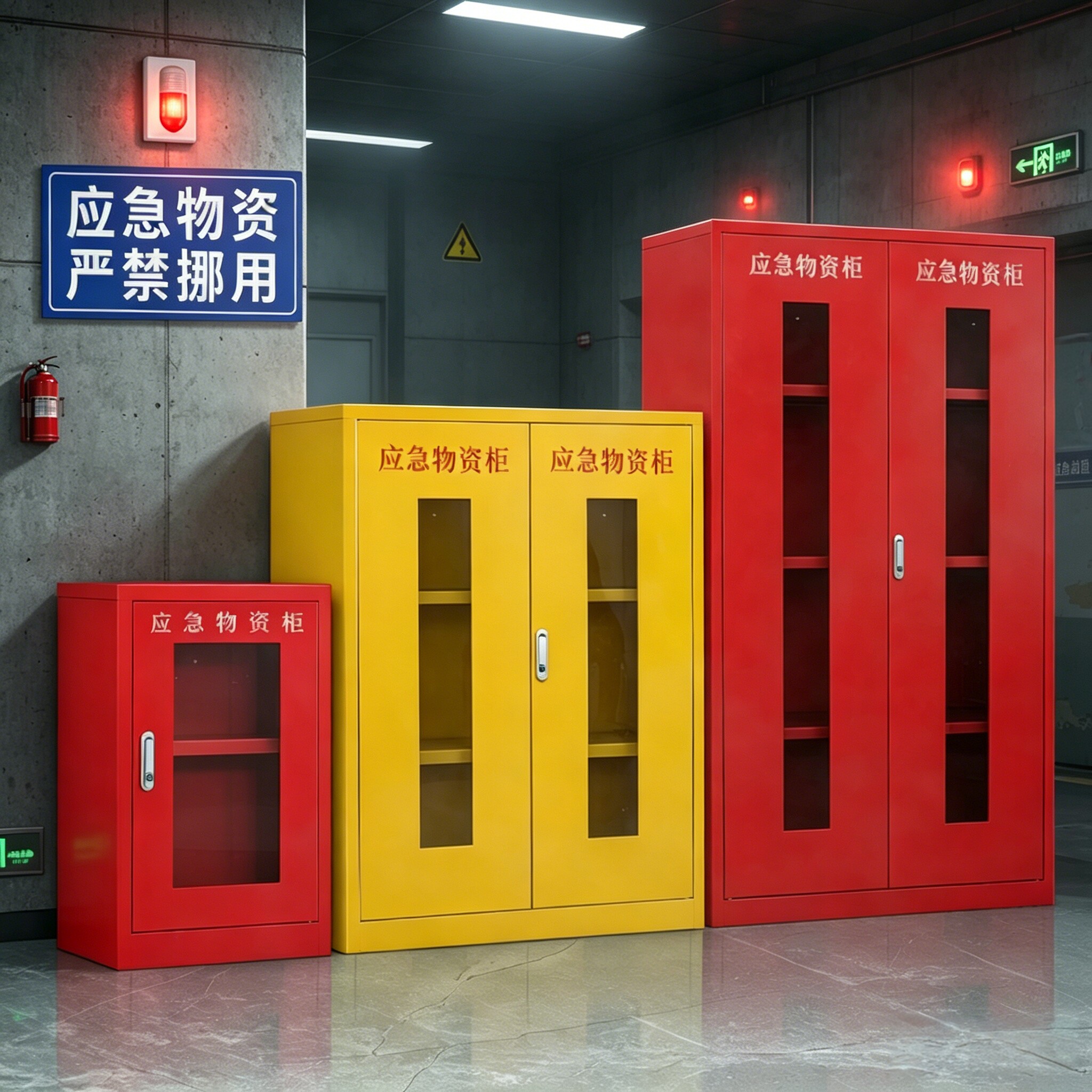 应急物资柜救生器材存放紧急救援器材展示防护防汛应急物资储存柜图片